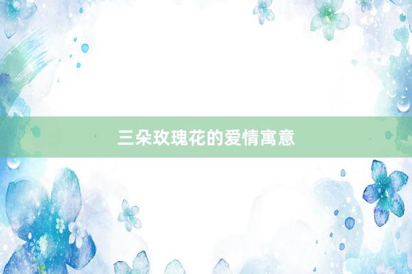 三朵玫瑰花的爱情寓意